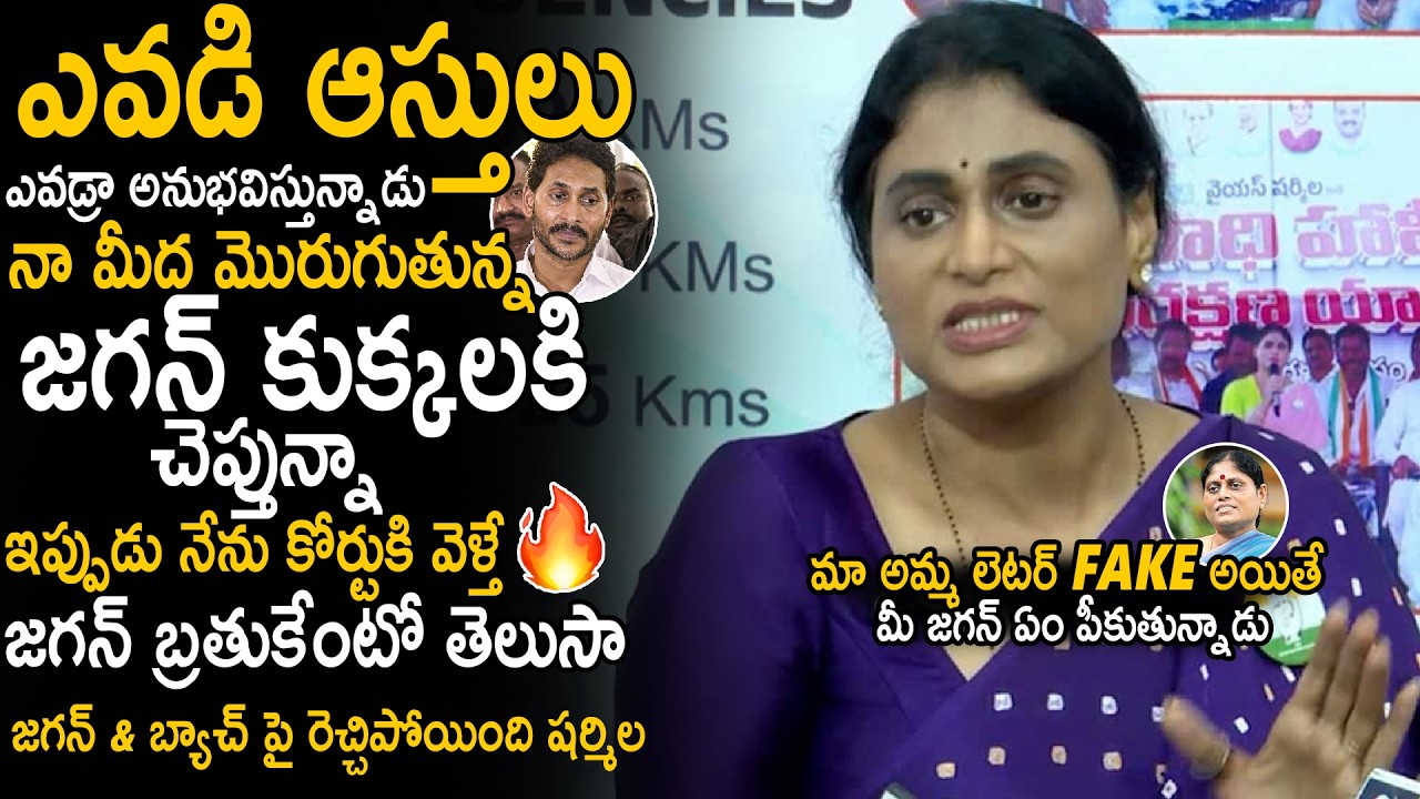 YS Sharmila Seriously Reacted About YSRCP Comments On Her About YS Vijayamma Letter | YS Jagan | Stv