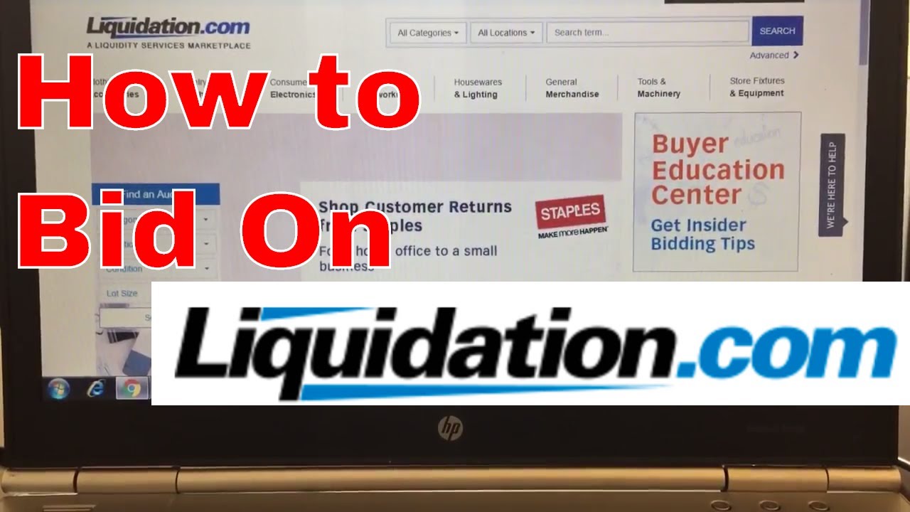 How to bid on auctions at Liquidation com