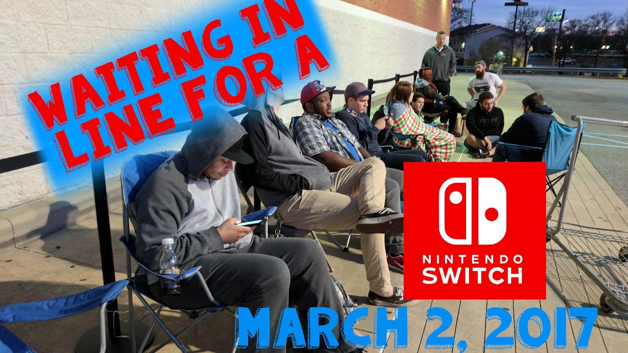 Waiting in Line for a Nintendo Switch: Midnight Release