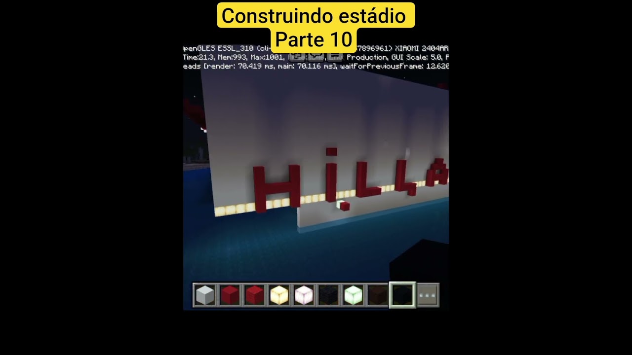construindo estádio no Minecraft parte 10 
