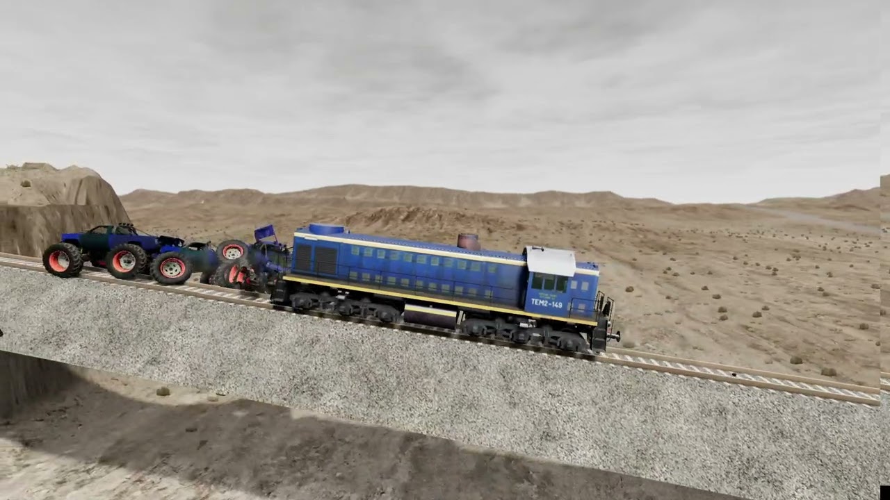 Train vs Mad monster #beamngdrive