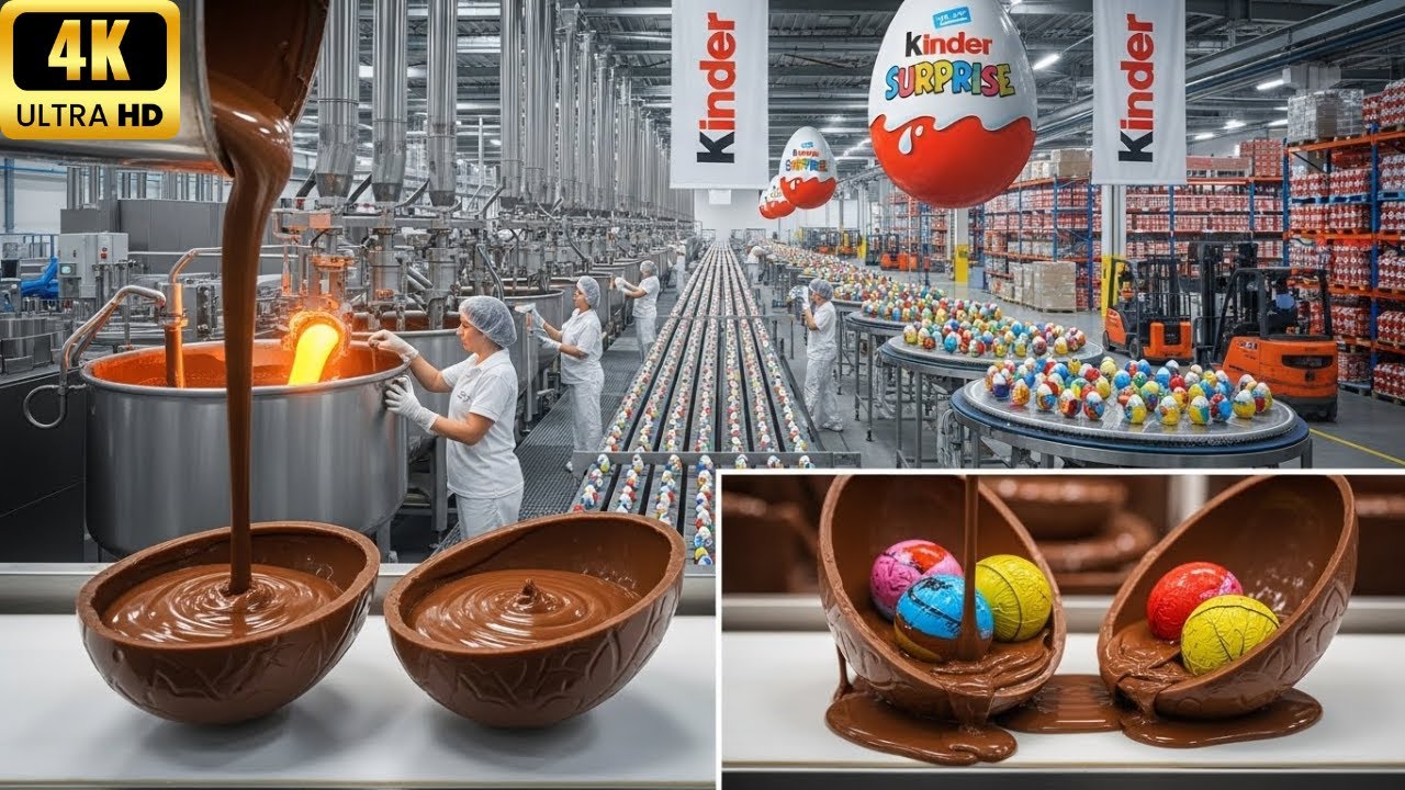 FULL PROCESS | Inside the Kinder Factory: how surprise chocolate eggs are produced