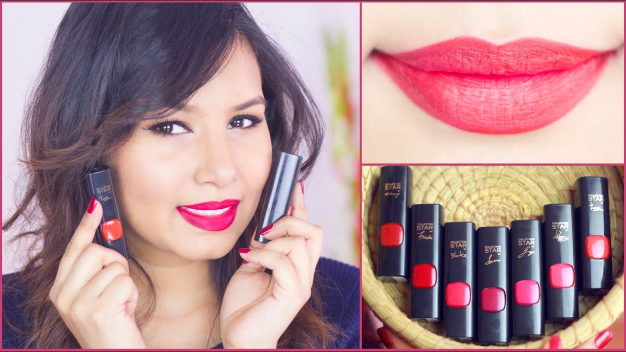 L'oreal Star Collection Lipsticks Swatches & Review
