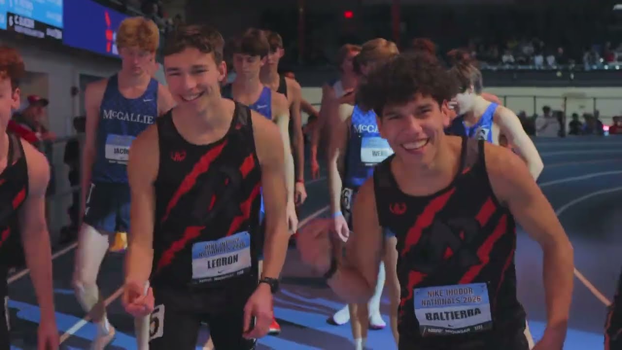Эстафета 4х1 миля среди юношей. Чемпионат Nike Indoor Nationals 2026 [Полная запись забега]