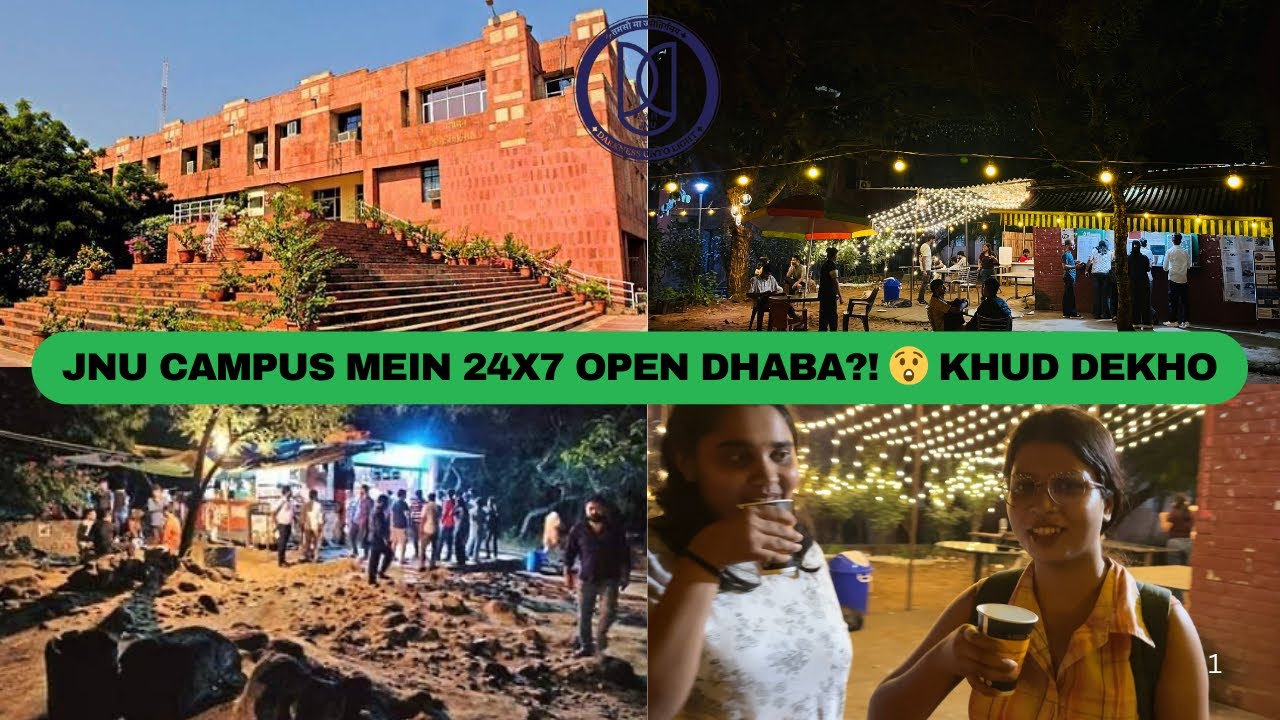 JNU Ka 24×7 Open Dhaba! Raat Ke 3 Baje Bhi Full Crowd 😱🍛| #JNUDhaba #dhaba #jnu #vlogs113 #jnucampus