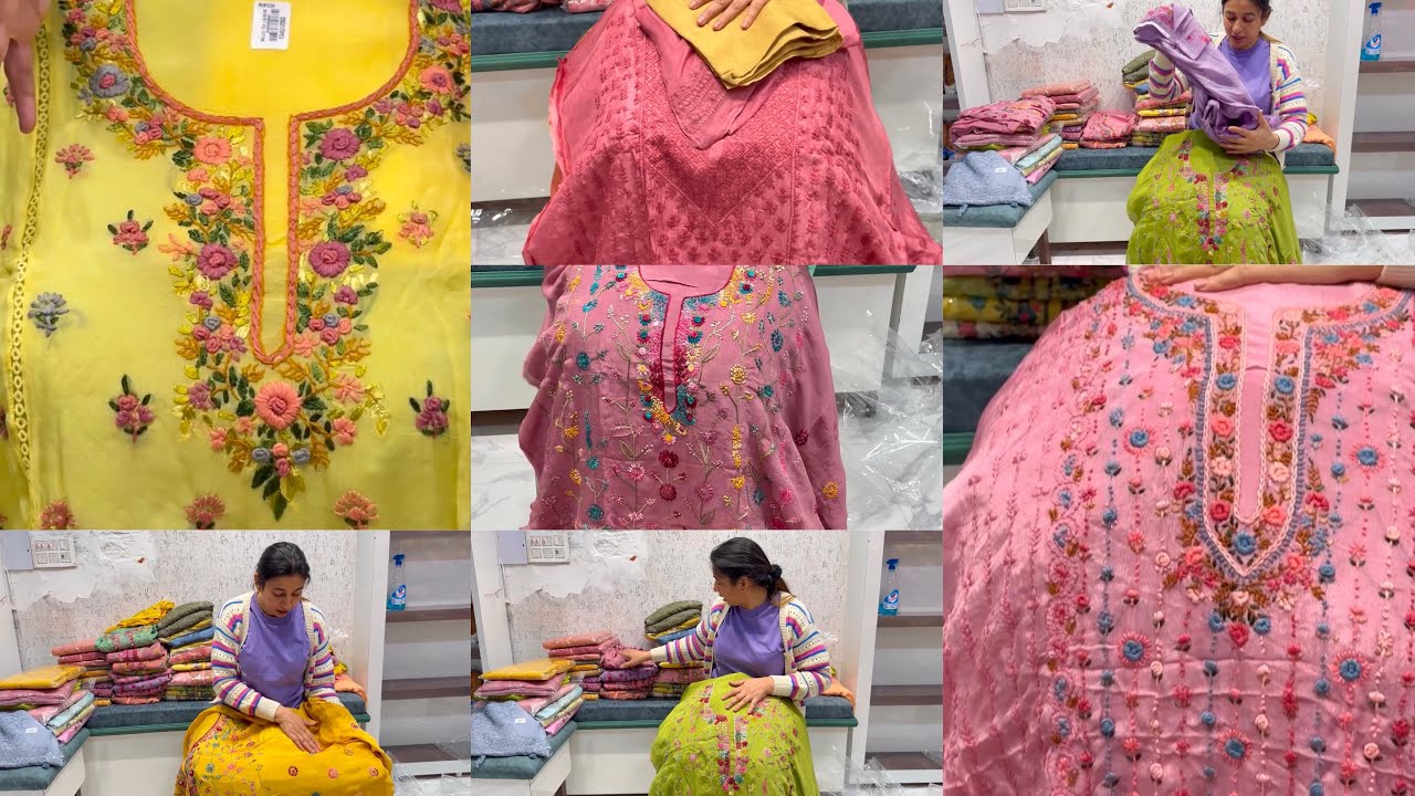 Lucknowi suit 🤩इतने प्यारे रंग 🎨 मैन करता है सब सिलवा लू 🥹8950608489