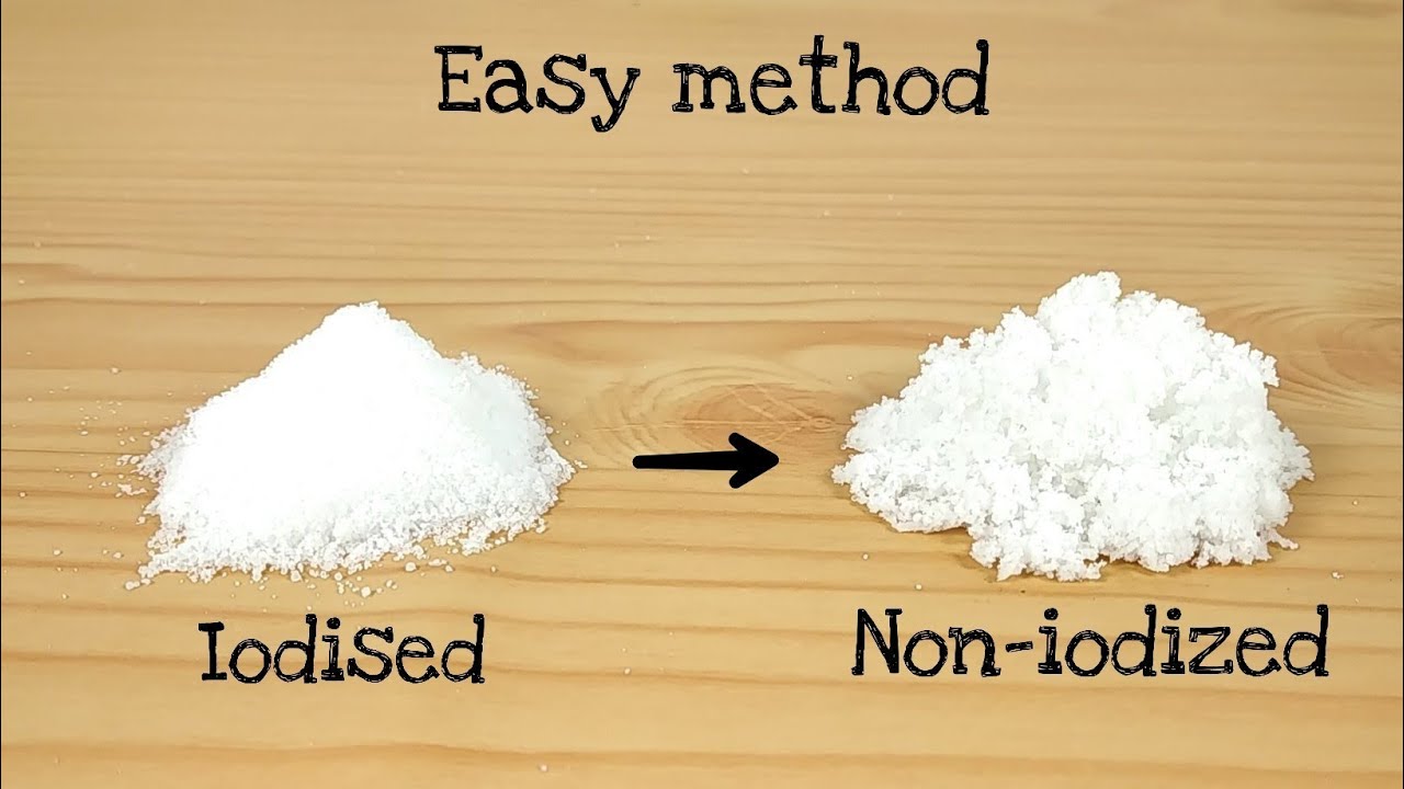 How to make non-iodized salt from iodised salt
