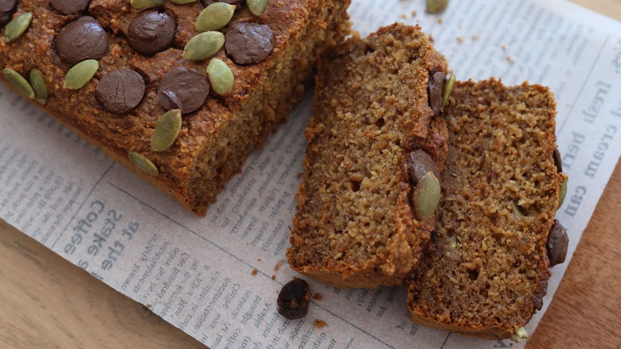 B&aacute;nh chuối yến mạch kh&ocirc;ng trứng kh&ocirc;ng d&ugrave;ng đường | Eggless oatmeal bread