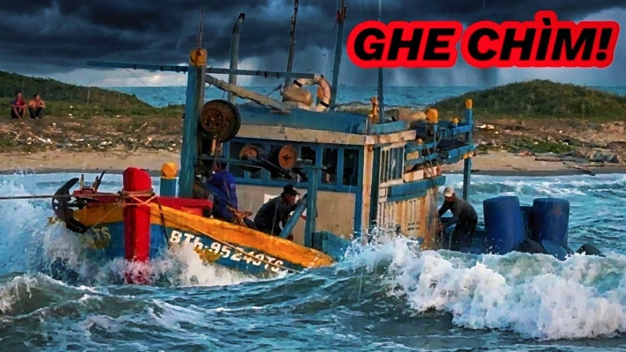 PHÚT NGHẸT THỞ! 3 Tàu lớn Hợp Lực Kéo Ghe Ốc Chìm Ở Biển La Gi – Ghe Quá Nặng, Suýt Đứt Dây