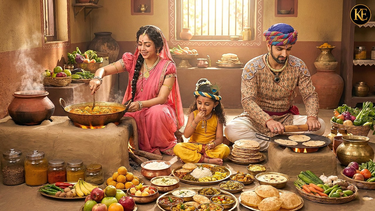 यशोदा मैया और नंद बाबा ने मिलकर बनाया बाल कान्हा के लिए स्वादिष्ट भोजन | Yashomati Maiya Ke Nandlala