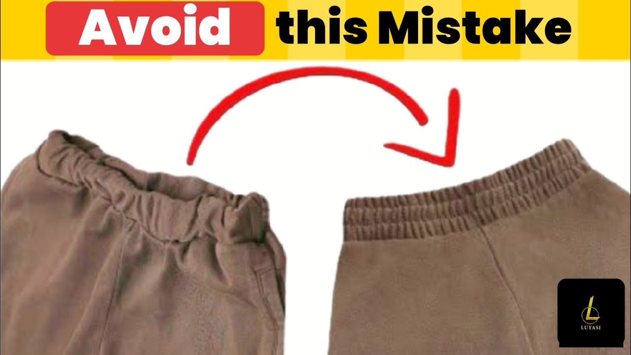 How to correctly sew an elastic waistband