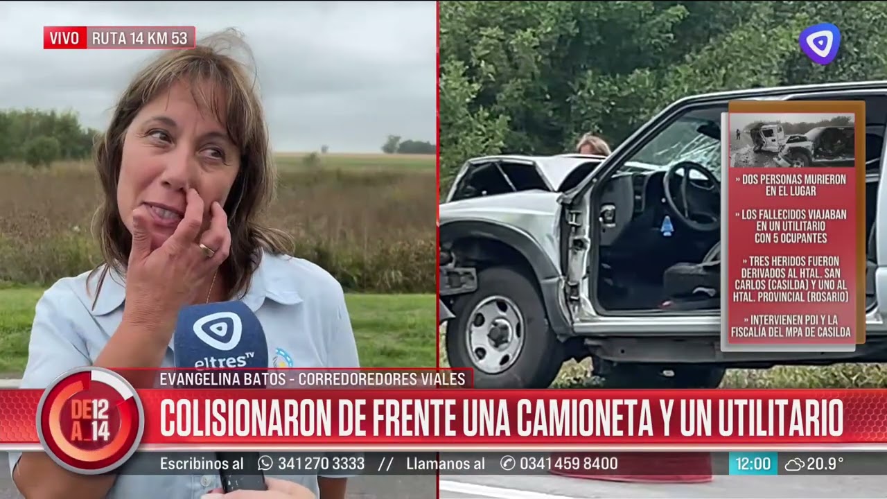 Choque fatal entre una camioneta y un utilitario