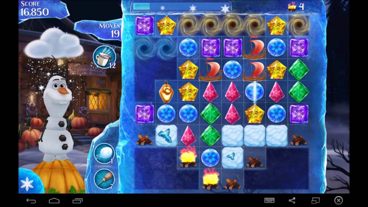 Frozen Free Fall  Summer Level 31 - Disney’s #1 puzzle game - New update