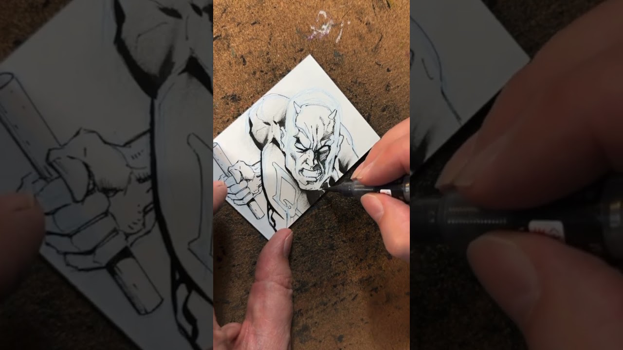 🕷️ Daredevil Sketch Card Original Color Art (Official Video)