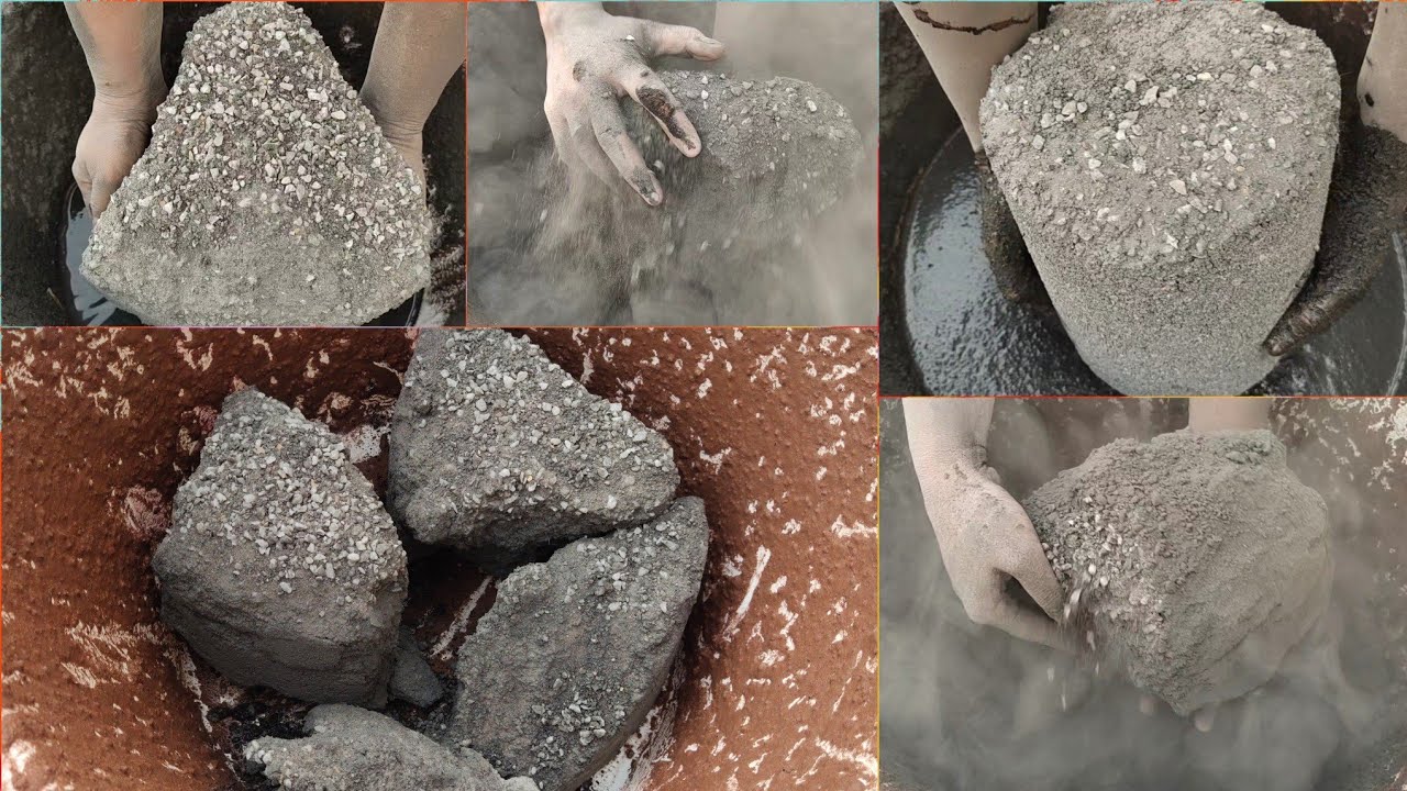 💯 Satisfaction huge chunks shapes of Smokey Pure charcoal dry/water crumbling Satisfying | Asasmr |
