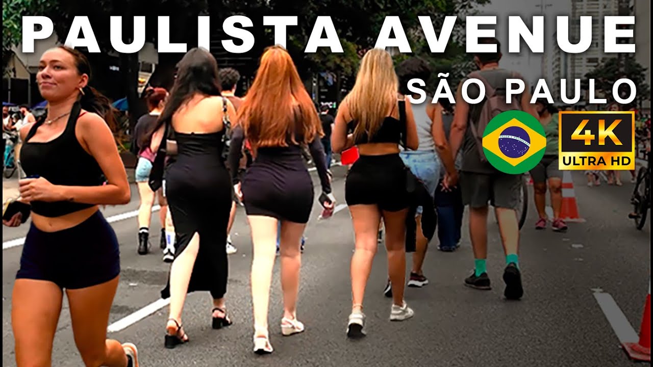 PAULISTA AVENUE  Walking Tour in São Paulo BRAZIL 4K