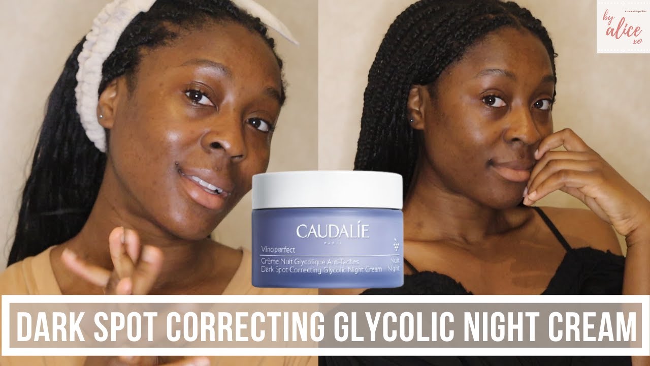 🍇 CAUDALIE DARK SPOT CORRECTING GLYCOLIC NIGHT CREAM | EVENING SKINCARE ROUTINE | byalicexo