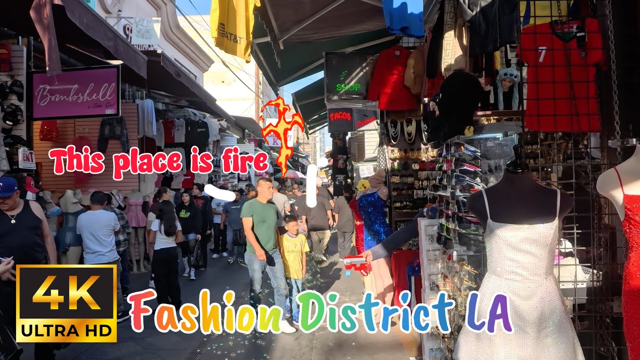 🛍️ Fashion District LA walking tour in Los Angeles, California USA [4K Video] - Vlog & Travel Guide