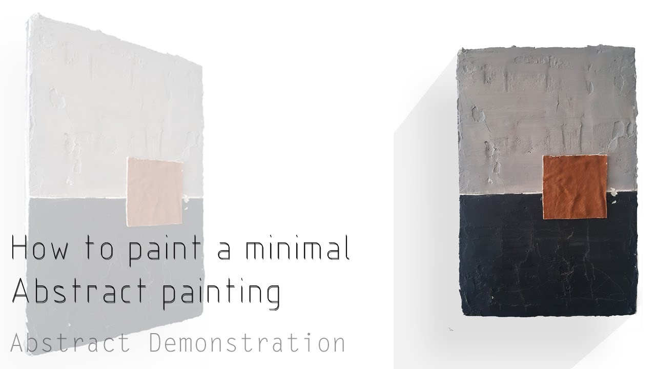 Abstract Minimalist! Easy DİY Minimal Abstract Acrylic Painting - Texture - mixed media art tutorial