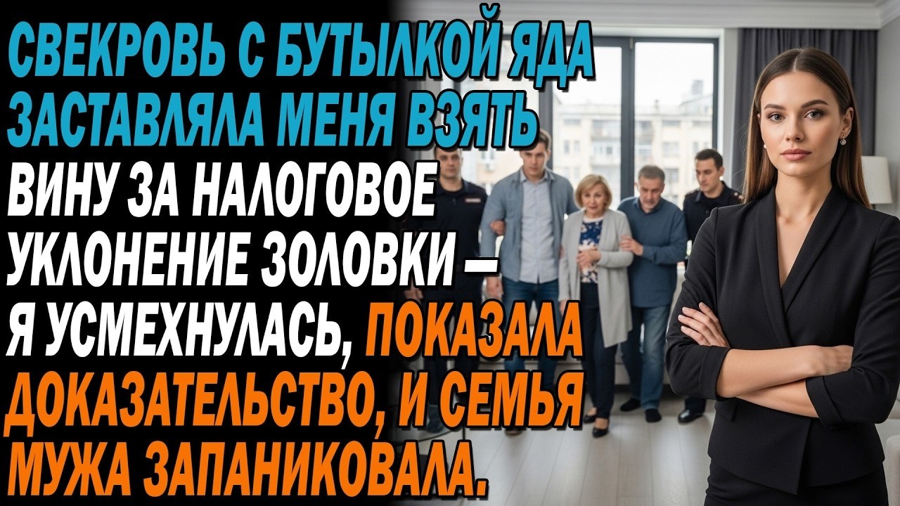 ☠️Свекровь с пестицидом 🧪вынудила меня признать уклонение от налогов за золовку — иначе…