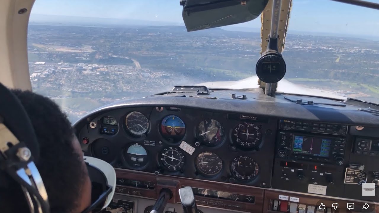 Piper Cherokee ILS Practice Approach Under Foggles