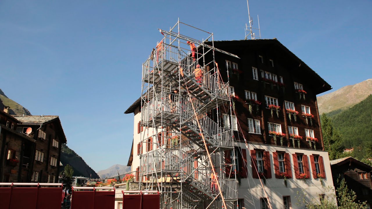 AS Gerüste AG baut in Zermatt eine Seilbahn