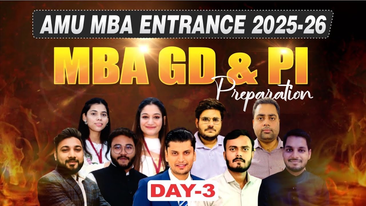 AMU MBA | JMI MBA | GD & PI Preparation 25-26 | #amumba #jmimba #mba #gdpi # Live Interaction #yac