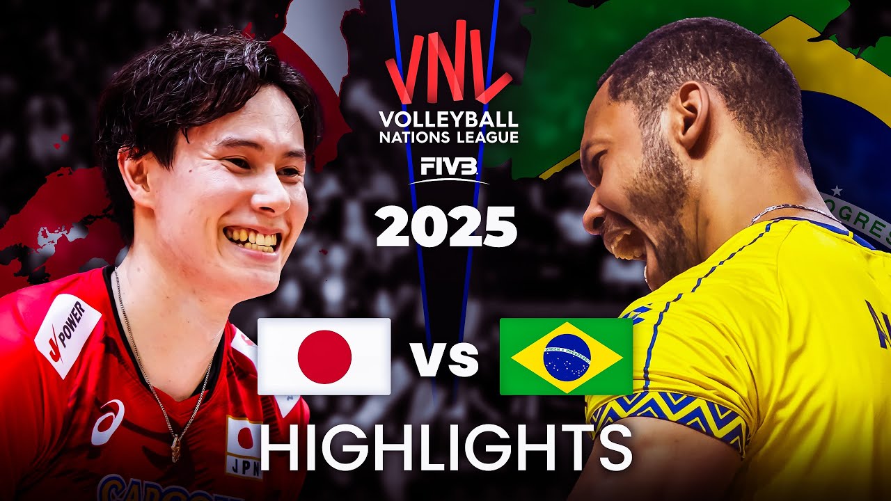 JAPAN 🇯🇵 vs BRAZIL 🇧🇷 | HIGHLIGHTS | Men's VNL 2025