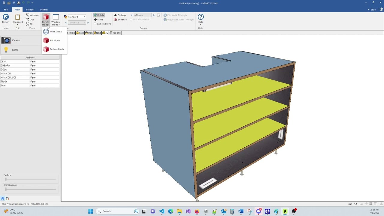 Cabinet Vision - Software de proiectare mobila - Decuparea blaturilor de mobila - Nika Utilaje