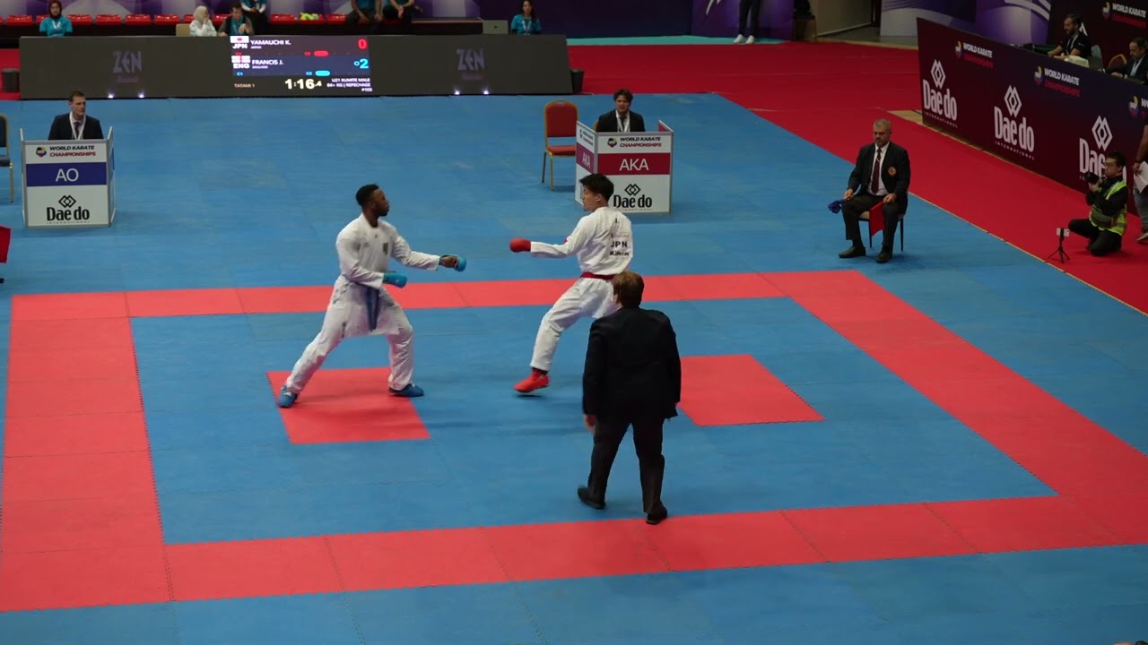 2022 Konya // U21 Kumite Male 84+ kg: YAMAUCHI KENTARO (JPN) vs FRANCIS JAMES (ENG)