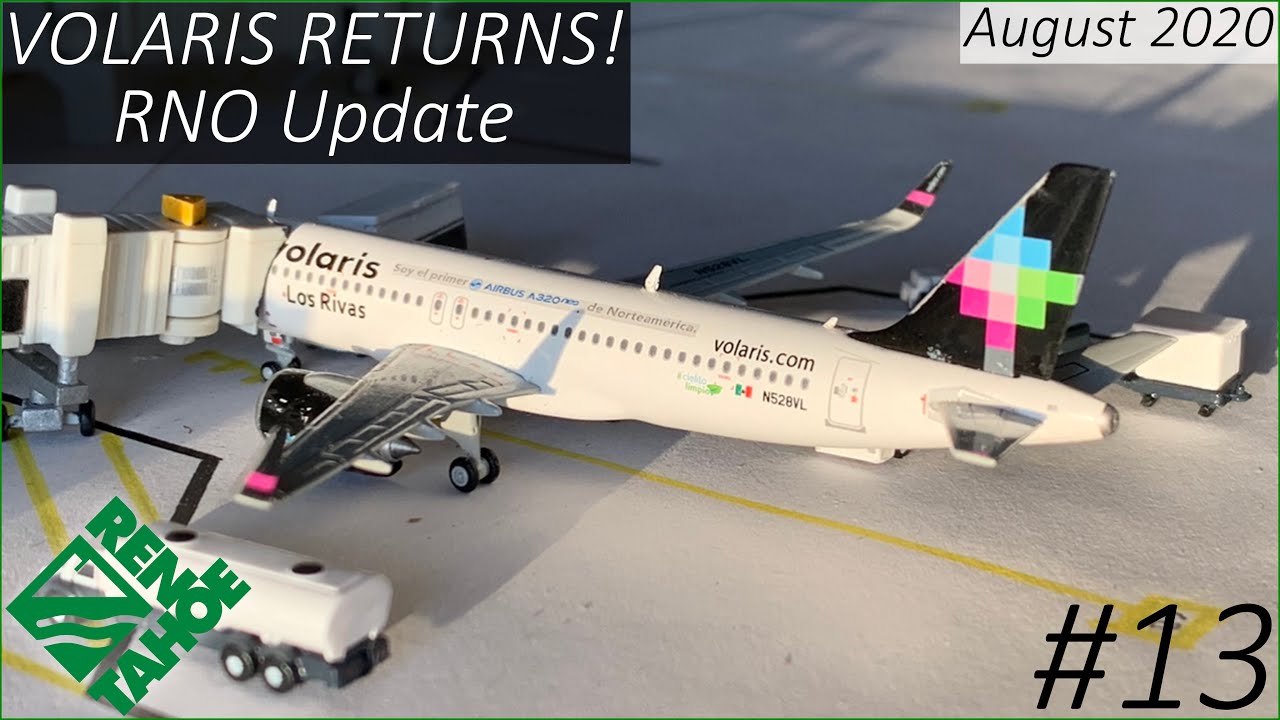 VOLARIS RETURNS! | Gemini Jets Reno-Tahoe International Airport update - August 2020