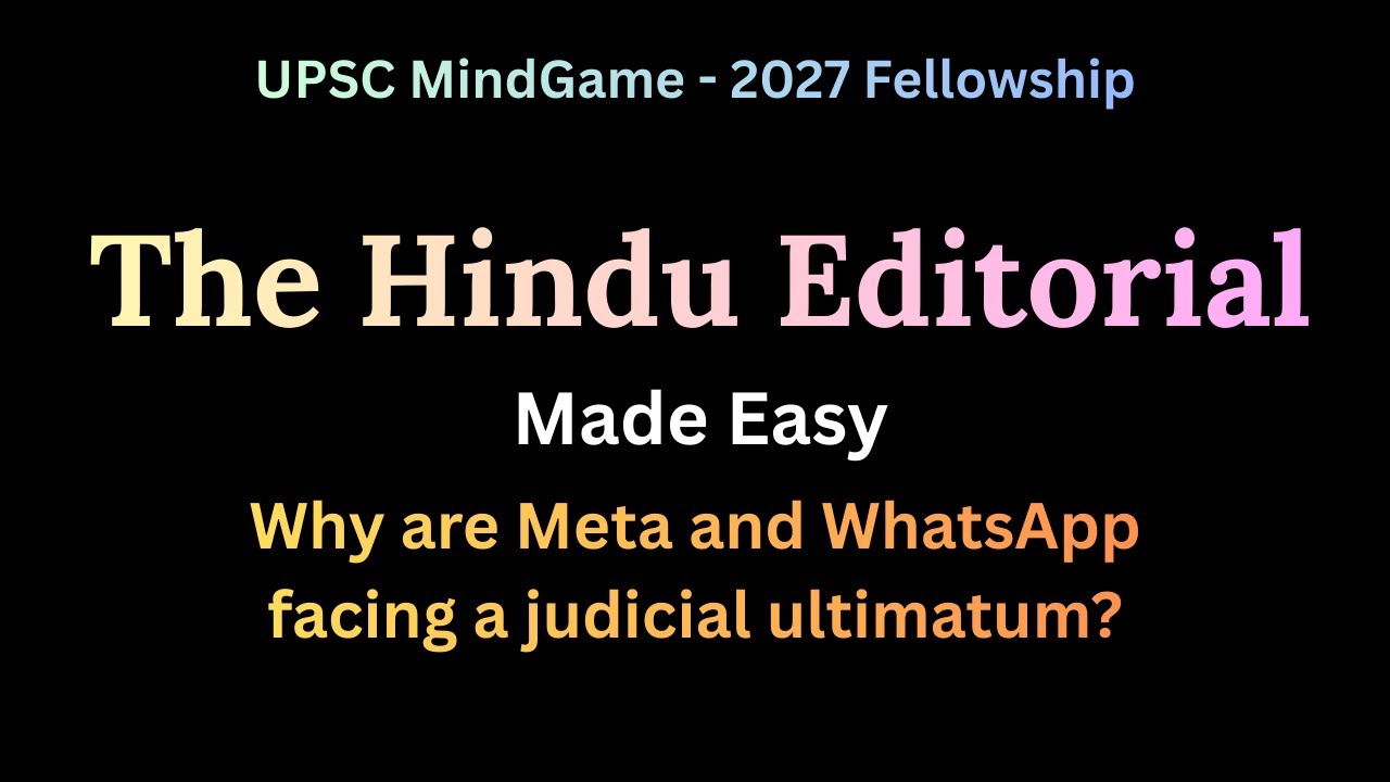 Editorial Made Easy | 6 Feb |  UPSC 2027 Fellowship | UPSC MindGame