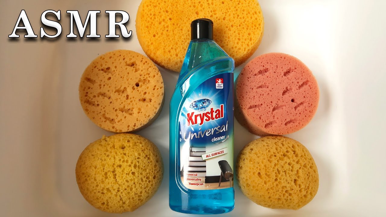 ASMR Sponge Squeezing 💙 Oddly Satisfiyng Blue Suds