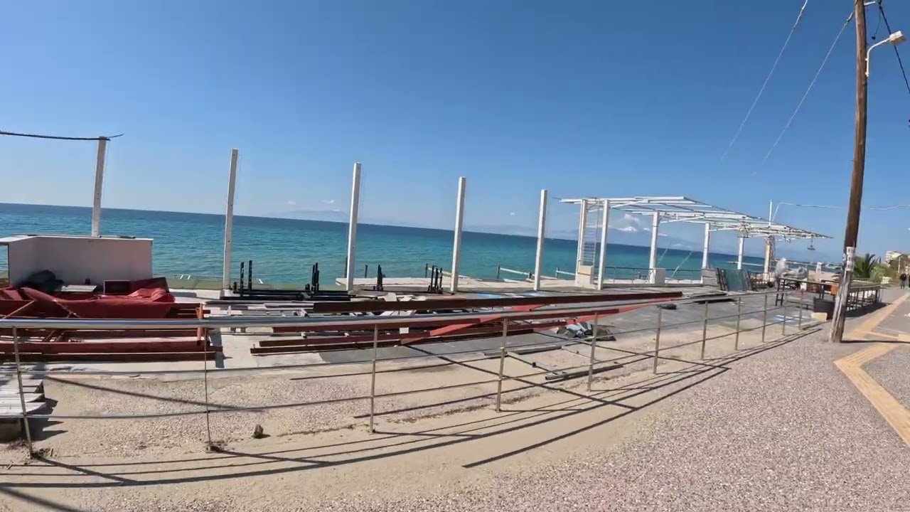 Relaxing Walk in Nea Kallikrateia | Chalkidiki Greece City Tour 4K