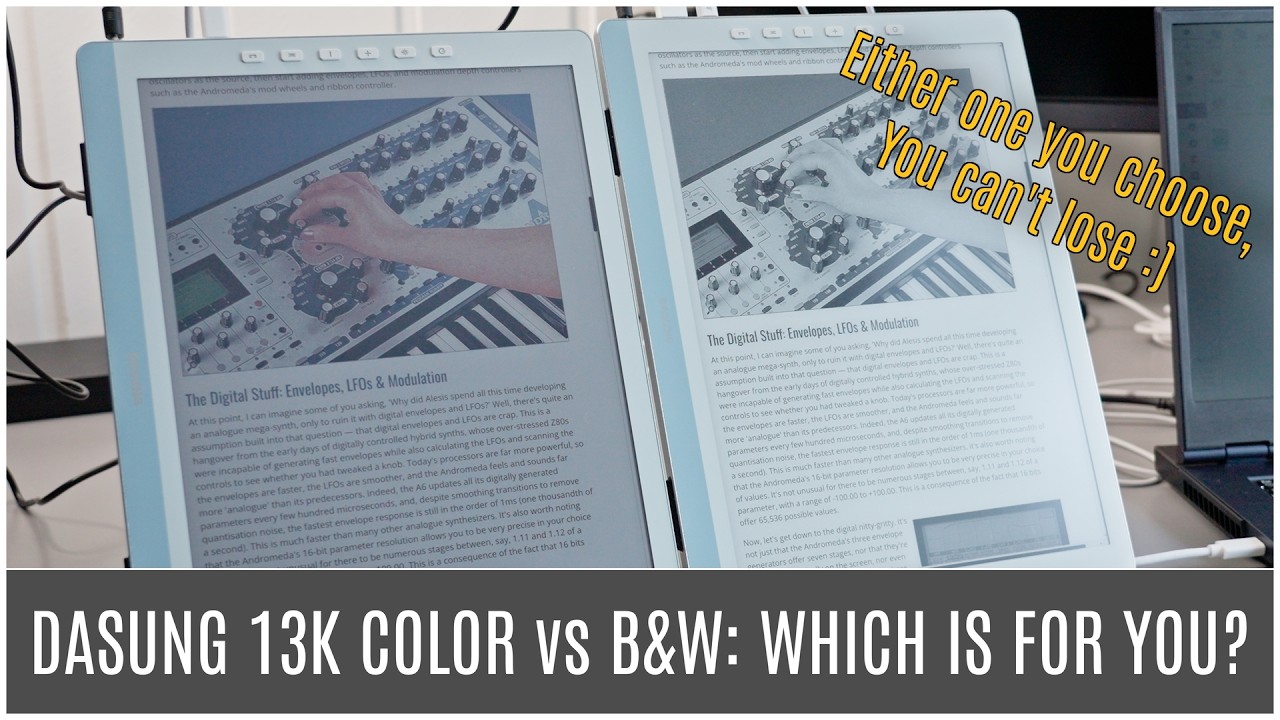 Dasung 13K ePaper Monitors Color vs B&W: Either Way You Choose, You Can't Lose! Is it That Simple?