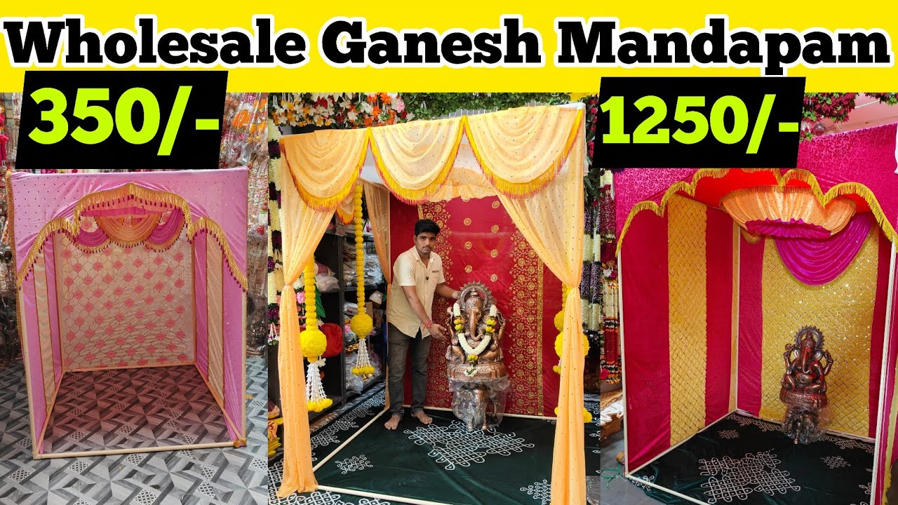 Ganesh Mandapam Decoration Items Wholesale in Begum Bazar|| Prakash Decoration 