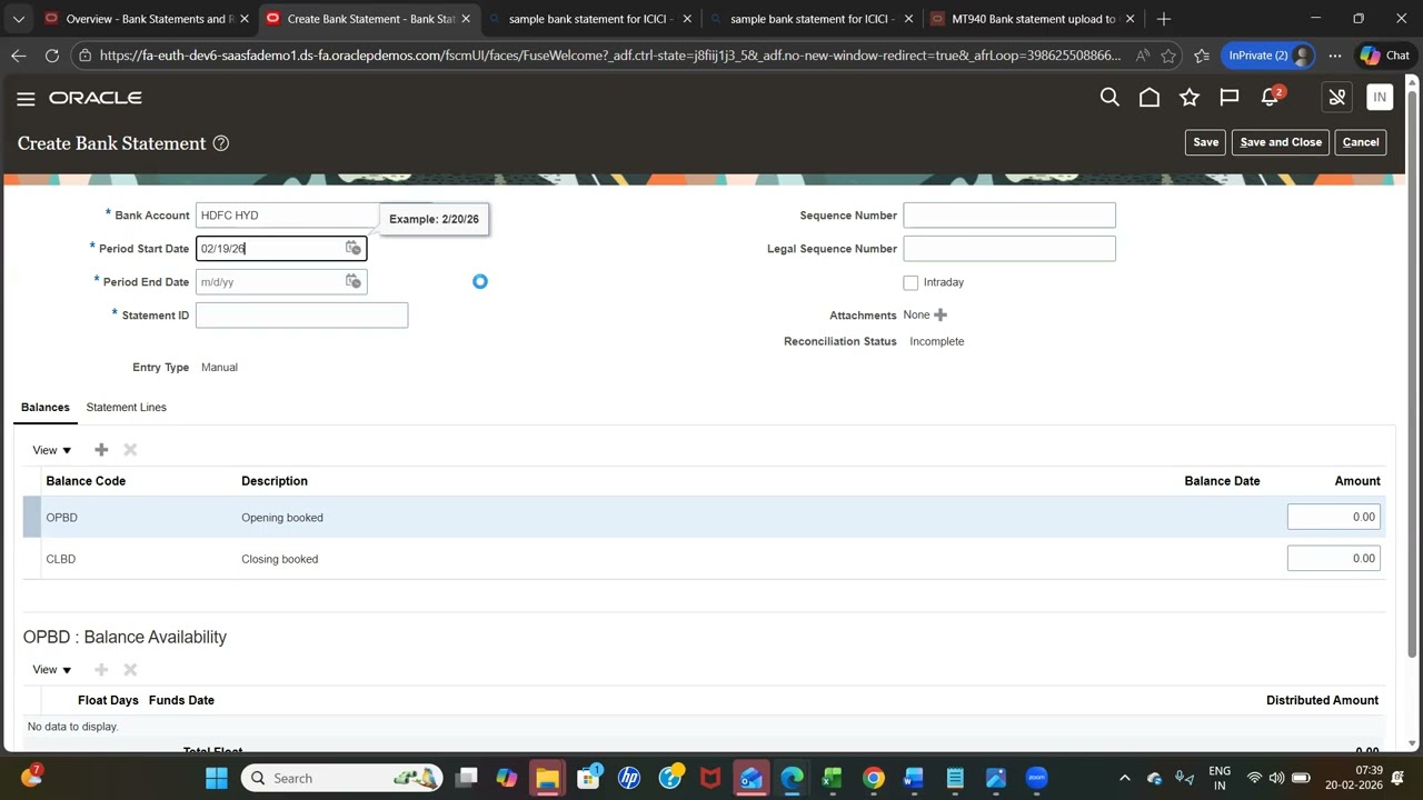Oracle Cash management - Reconciliation Vs Unreconciled
