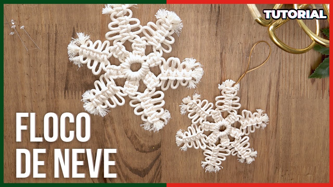 NATAL MACRAMÊ | EP #12 - Tutorial Pingente Floco de Neve em Macramê