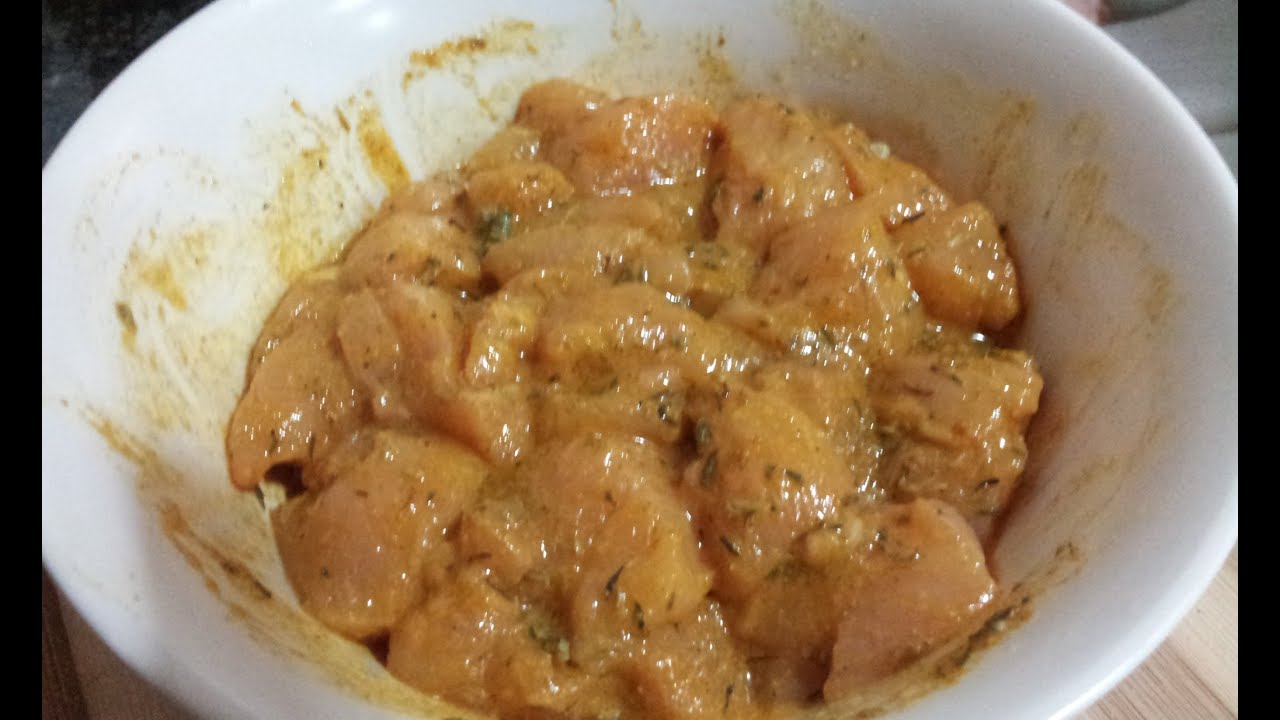 Como hacer adobo para pinchos de pollo