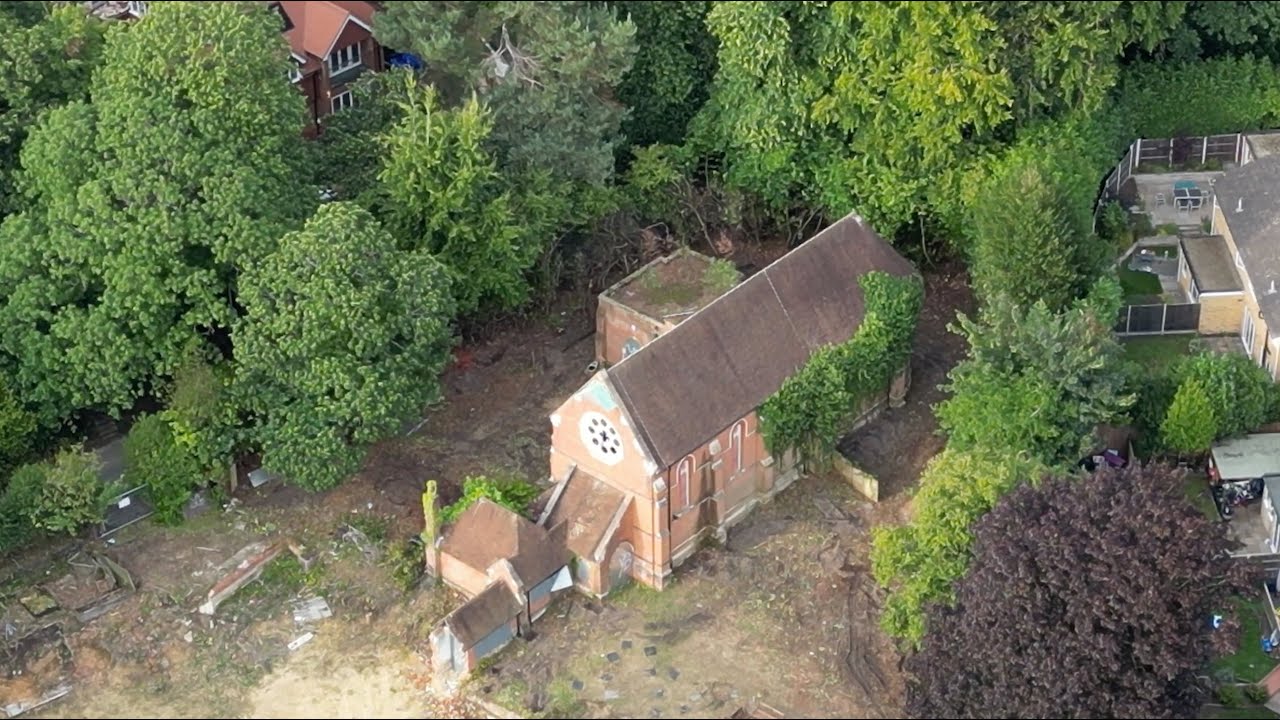 DJI Mini 3 Pro - All Saints Church, Hawley, Farnborough updated with all footage before demolition