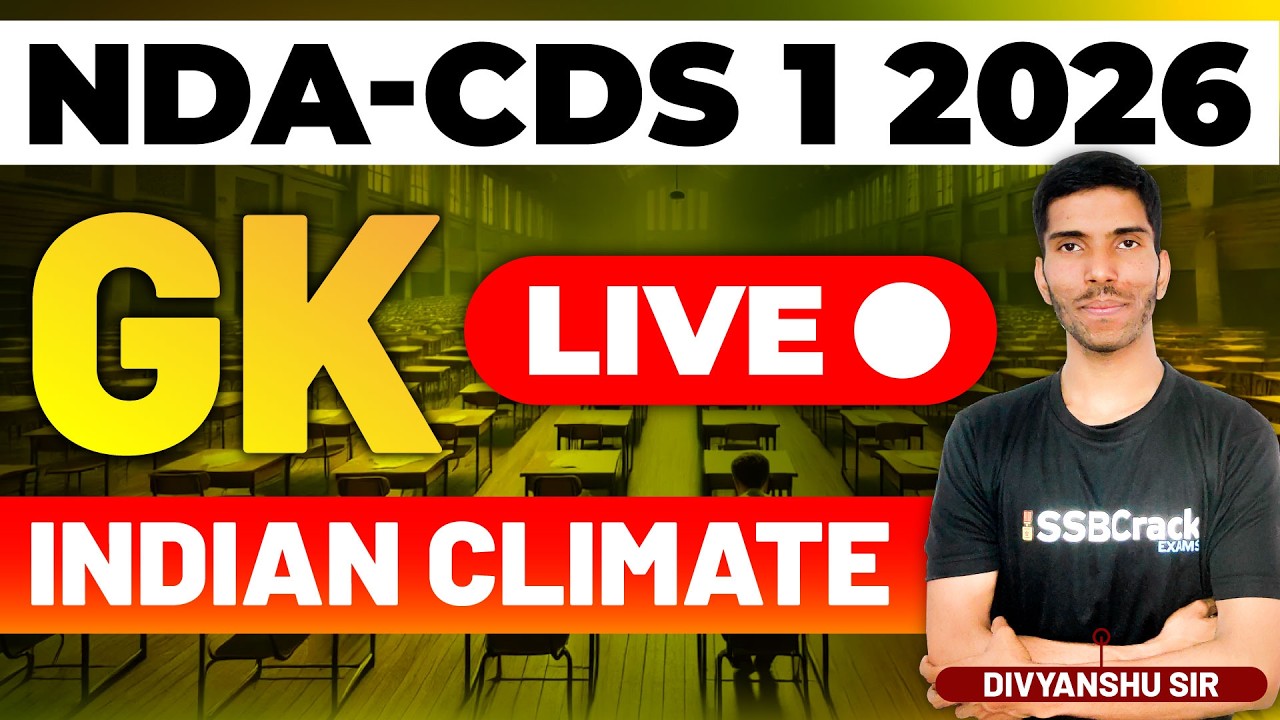 NDA & CDS 1 2026 Exam GK Live - Indian Climate