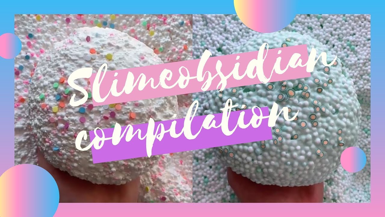 [ASMR] SATISFYING and CRUNCHY Floam Slime Compilation - Slimeobsidian