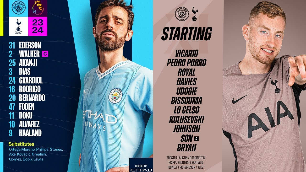 Manchester City 3-3 Tottenham Hotspur - Premier League 2023/24 - BBC Radio 5 Live commentary