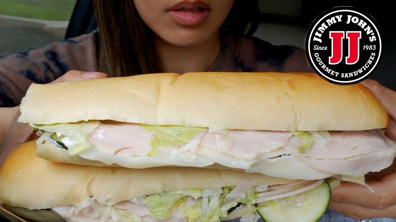 ASMR EATING CAR MUKBANG JIMMY JOHNS TURKEY SANDWICH REAL EATING SOUNDS NO TALKING  먹방 TWILIGHT SHOW