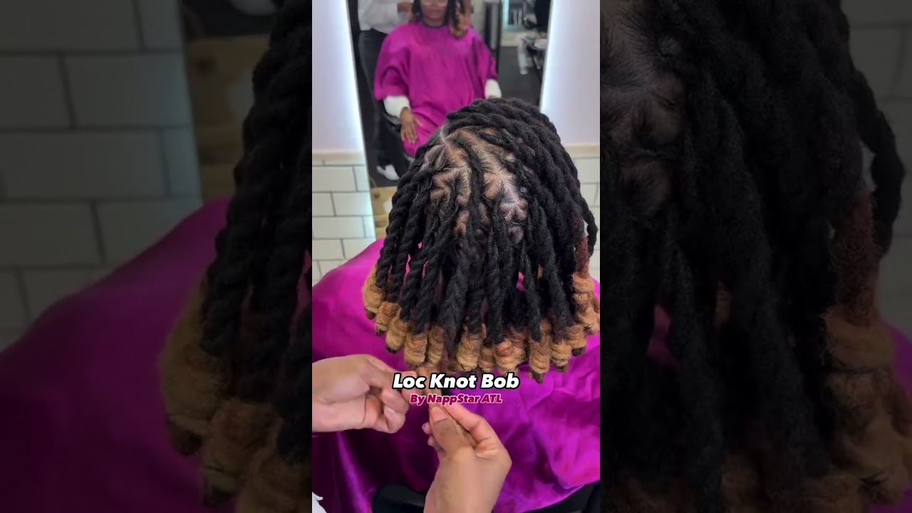 Awesome Loc Knot Bob by NappStar ATL.🤙 Book appointment at NappStar.com#locs #locnation