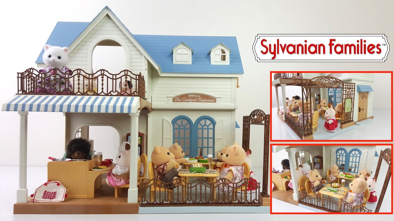 The Courtyard Restaurant Sylvanian Families Unboxing Review