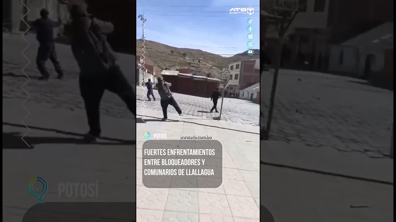 Violentos enfrentamientos en Llallagua entre comunarios y bloqueadores afines a Evo Morales