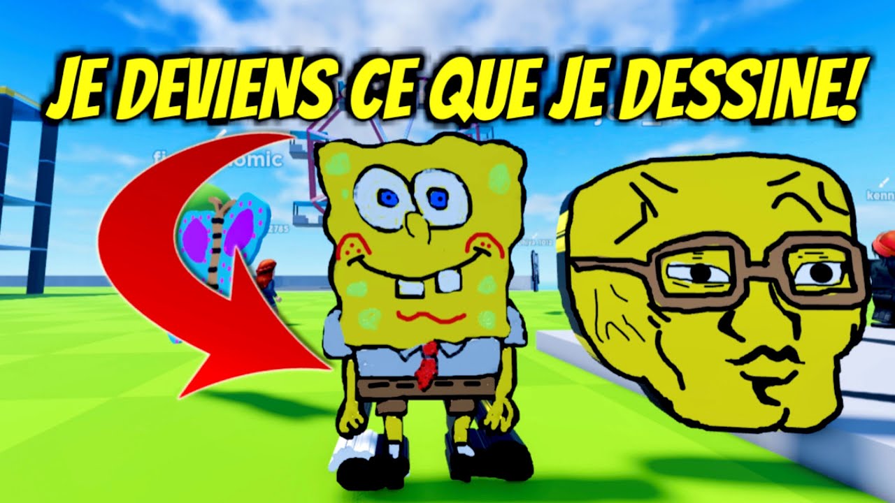 I BECOME WHAT I DRAW IN ROBLOX! (DOODLE TRANSFORM)