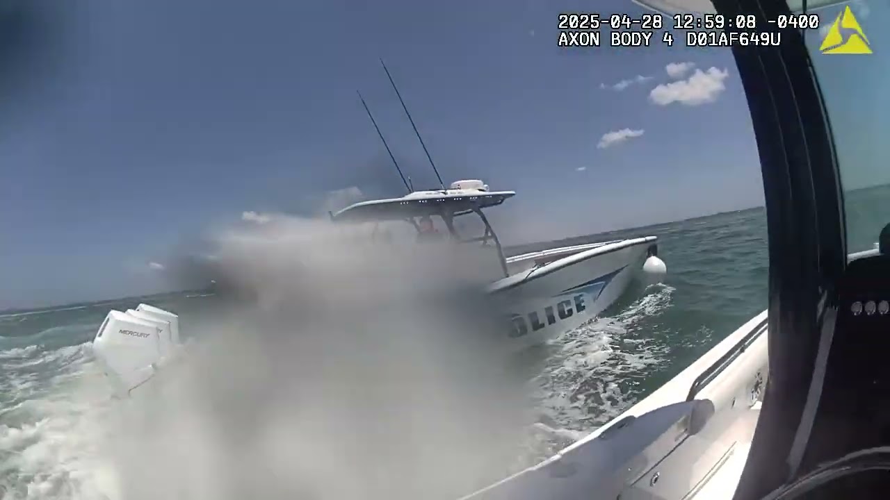 Boat retrieval in action by the Sarasota Police Department