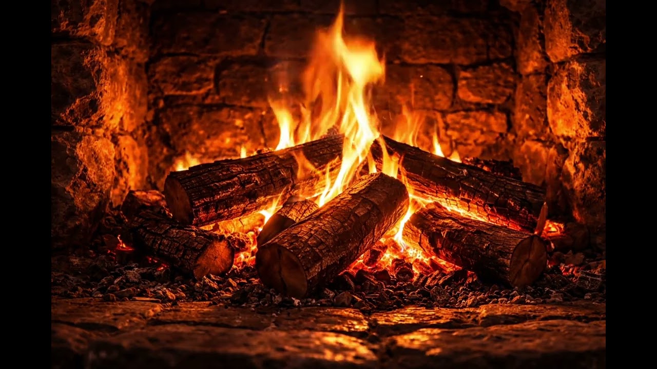 60 Minutes Cozy Fireplace 🔥 Real Crackling Fire Sounds | 1080p Relaxing Ambience